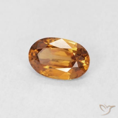 9,17 ctw natürlicher Mittelorange Zirkon, Oval, VVS-VS