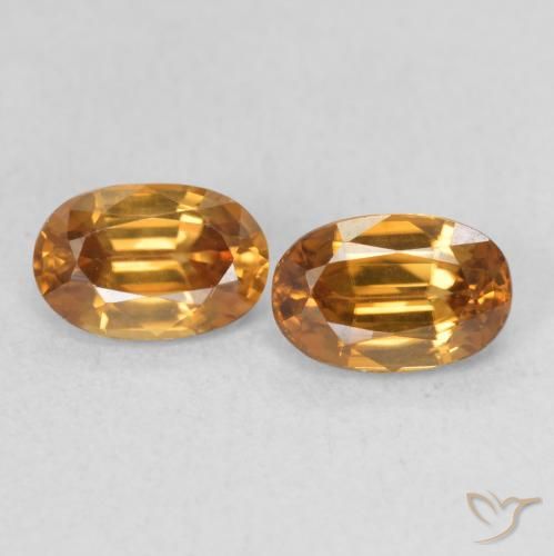 1.53ctw Natürlicher tieforange Zirkon, Oval, VVS-VS