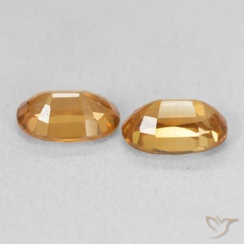 1.53 ct natürliche tieforange Zirkon-Edelsteine, Oval, VVS-VS