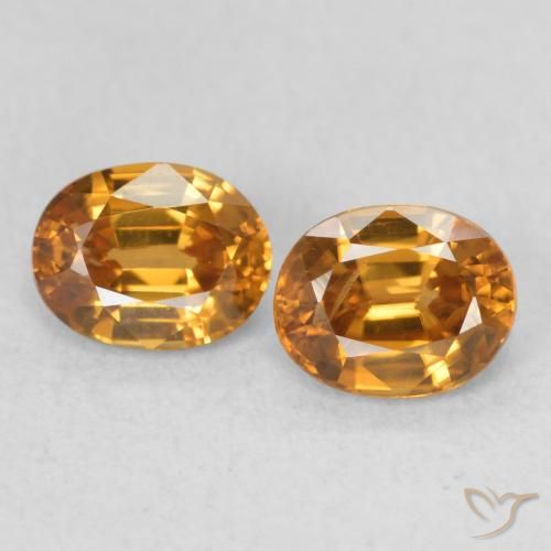 1.23ctw Natürlicher orange-braun Zirkon, Oval, VS