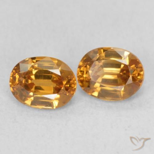 1.23 ct natürliche orange-braun Zirkon-Edelsteine, Oval, VS