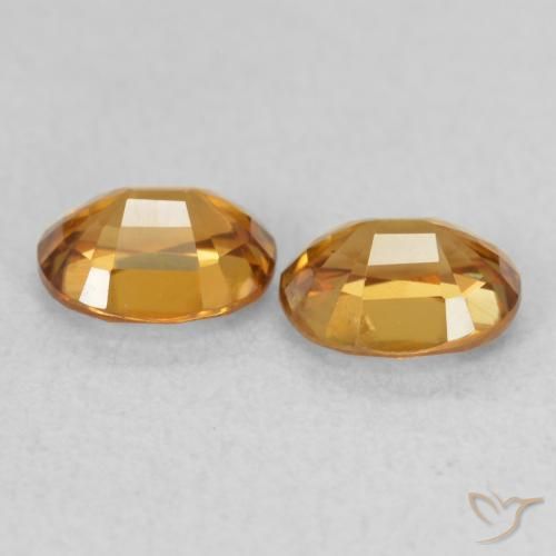 1.23 ct natürliche orange-braun Zirkon-Edelsteine, Oval, VS