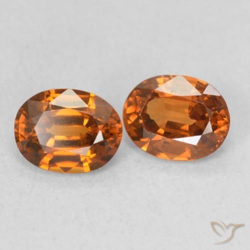1.07 ct natürliche Gelblich-orange Zirkon-Edelsteine, Oval, VS