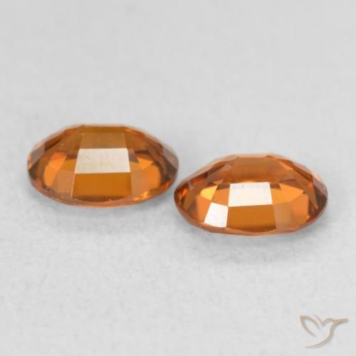 1.07 ct natürliche Gelblich-orange Zirkon-Edelsteine, Oval, VS