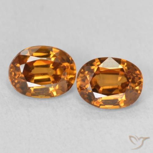 1.22ctw Natürlicher orange-braun Zirkon, Oval, VS