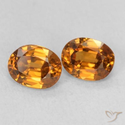 1.22 ct natürliche orange-braun Zirkon-Edelsteine, Oval, VS