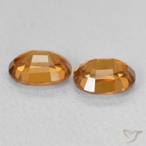 1.22 ct natürliche orange-braun Zirkon-Edelsteine, Oval, VS