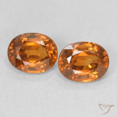 1.20ctw Natürlicher Mittelorange Zirkon, Oval, VS
