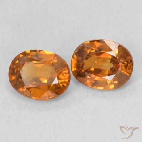 1.20 ct natürliche Mittelorange Zirkon-Edelsteine, Oval, VS