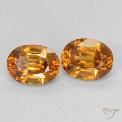 1.21 ct natürliche Erde Orange Zirkon-Edelsteine, Oval, VS