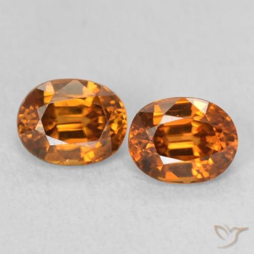 1.32ctw Natürlicher Erde Orange Zirkon, Oval, VS
