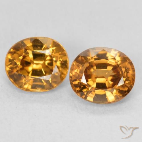 2.07ctw Natürlicher Rostorange Zirkon, Oval, VVS-VS