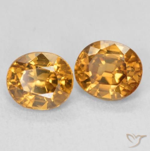 2.07 ct natürliche Rostorange Zirkon-Edelsteine, Oval, VVS-VS