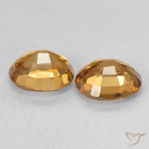 2.07 ct natürliche Rostorange Zirkon-Edelsteine, Oval, VVS-VS