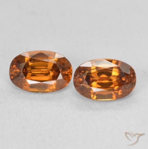1.66ctw Natürlicher Mittelorange Zirkon, Oval, VVS-VS