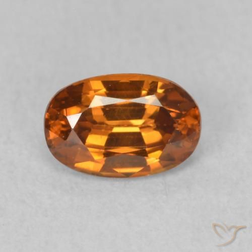 0.73ct Natürlicher bräunlich-orange Zirkon, Oval, VVS-VS
