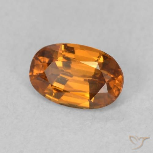 9,17 ctw natürlicher bräunlich-orange Zirkon, Oval, VVS-VS