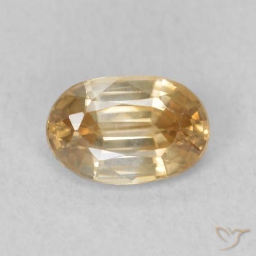0.71ct Natürlicher Golden Zirkon, Oval, VVS-VS