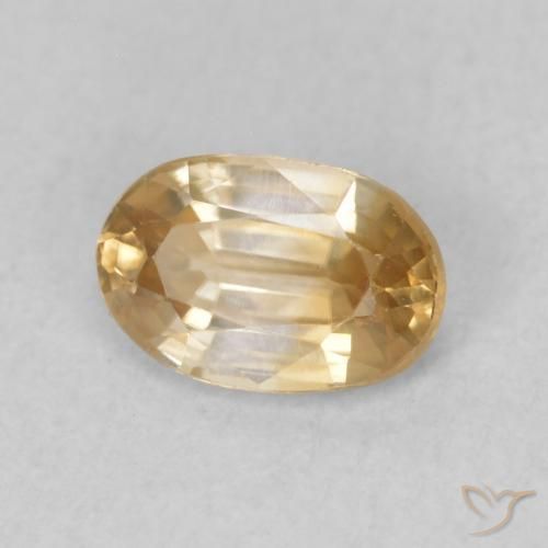 9,17 ctw natürlicher Golden Zirkon, Oval, VVS-VS