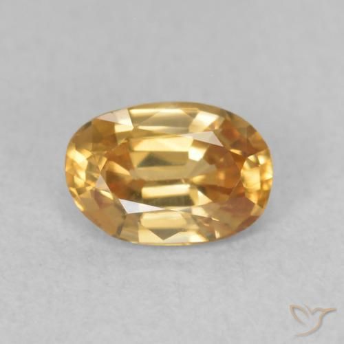 0.66ct Natürlicher Mittleres Gold Zirkon, Oval, VVS-VS
