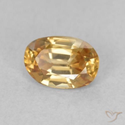 9,17 ctw natürlicher Mittleres Gold Zirkon, Oval, VVS-VS