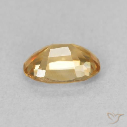 9,17 ctw natürlicher Mittleres Gold Zirkon, Oval, VVS-VS