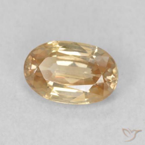 9,17 ctw natürlicher Helles Pfirsichgold Zirkon, Oval, VVS-VS