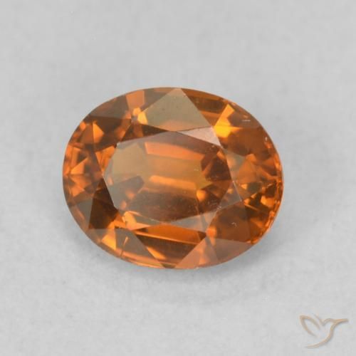 9,17 ctw natürlicher Medium Dark-Orange Zirkon, Oval, VVS-VS