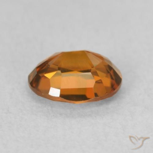 9,17 ctw natürlicher Medium Dark-Orange Zirkon, Oval, VVS-VS