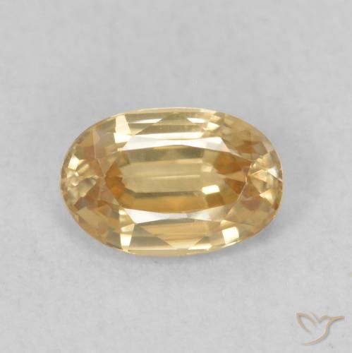 0.68ct Natürlicher Helles Pfirsichgold Zirkon, Oval, VVS-VS