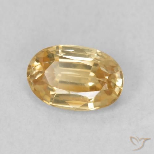 9,17 ctw natürlicher Helles Pfirsichgold Zirkon, Oval, VVS-VS