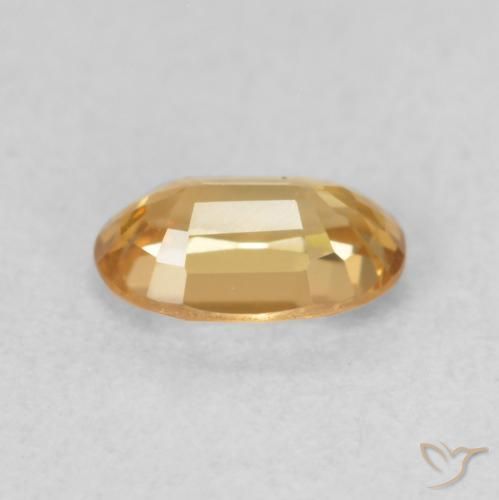 9,17 ctw natürlicher Helles Pfirsichgold Zirkon, Oval, VVS-VS