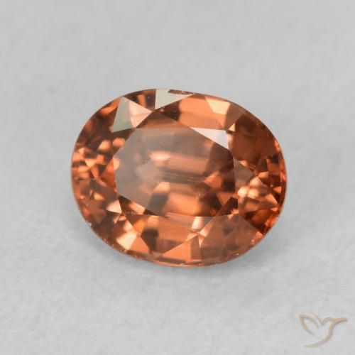 9,17 ctw natürlicher tieforange Zirkon, Oval, VVS-VS
