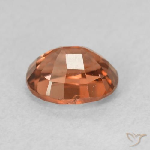 9,17 ctw natürlicher tieforange Zirkon, Oval, VVS-VS