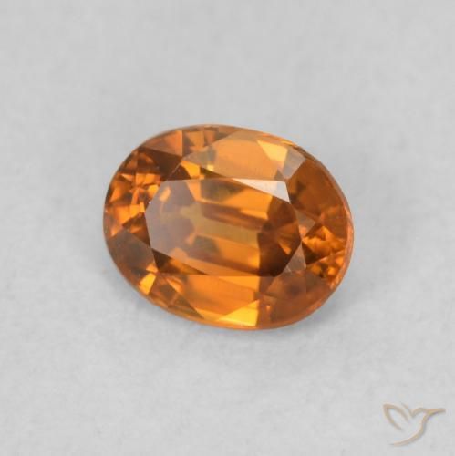 9,17 ctw natürlicher tieforange Zirkon, Oval, VVS-VS