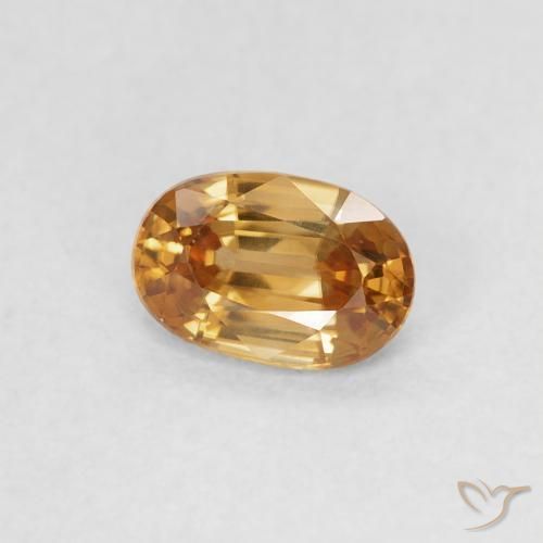 9,17 ctw natürlicher Mittelorange Zirkon, Oval, VVS