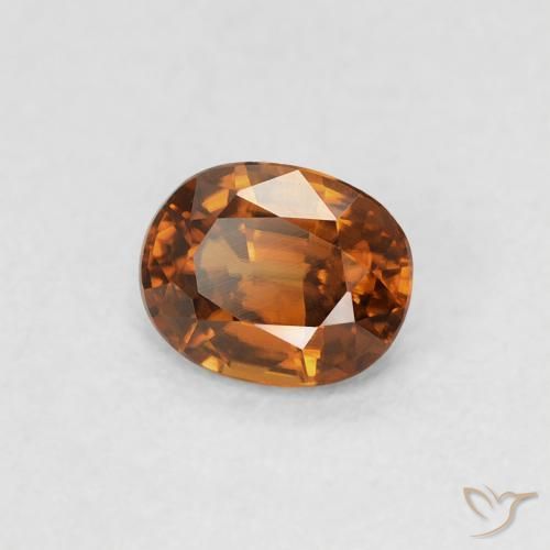 9,17 ctw natürlicher Amber Orange Zirkon, Oval, VVS