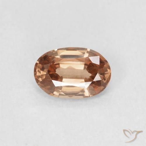 0.62ct Natürlicher Mittlerer Pfirsich Zirkon, Oval, VVS