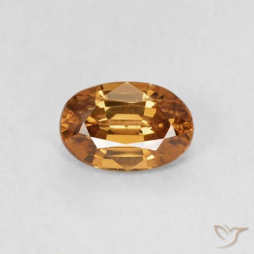 0.73ct Natürlicher gold-braun Zirkon, Oval, VVS