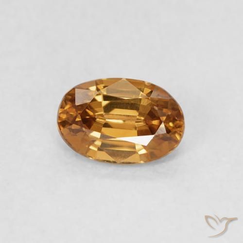 9,17 ctw natürlicher gold-braun Zirkon, Oval, VVS