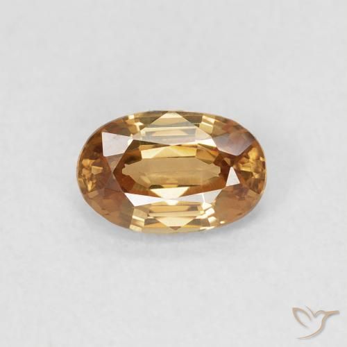 0.71ct Natürlicher Golden-Pfirsich Zirkon, Oval, VVS