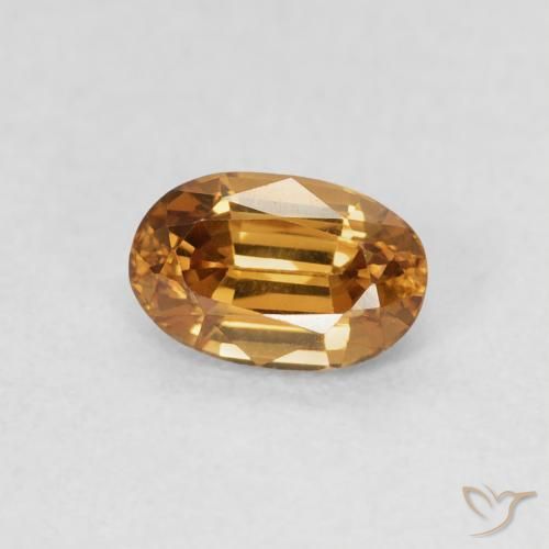 9,17 ctw natürlicher Mittleres Gold Zirkon, Oval, VVS