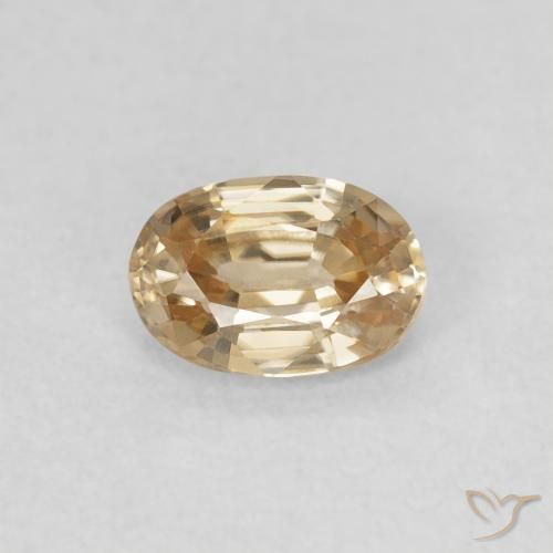 0.73ct Natürlicher hellgelb Zirkon, Oval, VVS