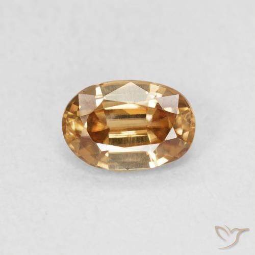 0.70ct Natürlicher Golden-Pfirsich Zirkon, Oval, VVS