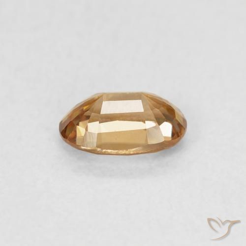 9,17 ctw natürlicher Golden-Pfirsich Zirkon, Oval, VVS