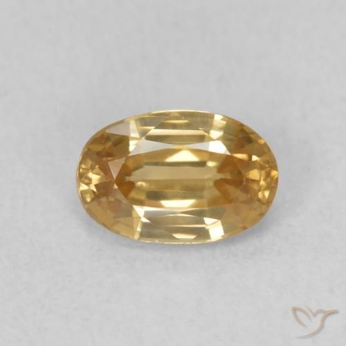 0.71ct Natürlicher Golden Zirkon, Oval, VVS-VS