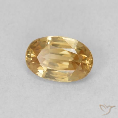9,17 ctw natürlicher Golden Zirkon, Oval, VVS-VS