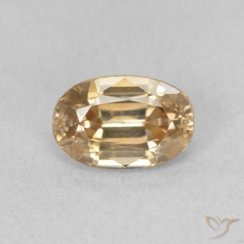 0.85ct Natürlicher Golden Zirkon, Oval, VVS-VS