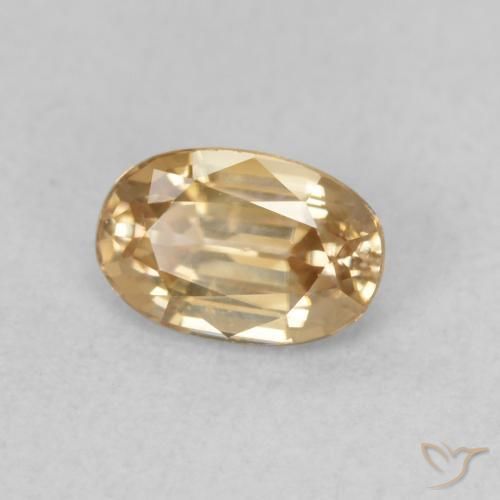9,17 ctw natürlicher Golden Zirkon, Oval, VVS-VS