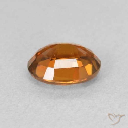 9,17 ctw natürlicher tieforange Zirkon, Oval, VVS-VS